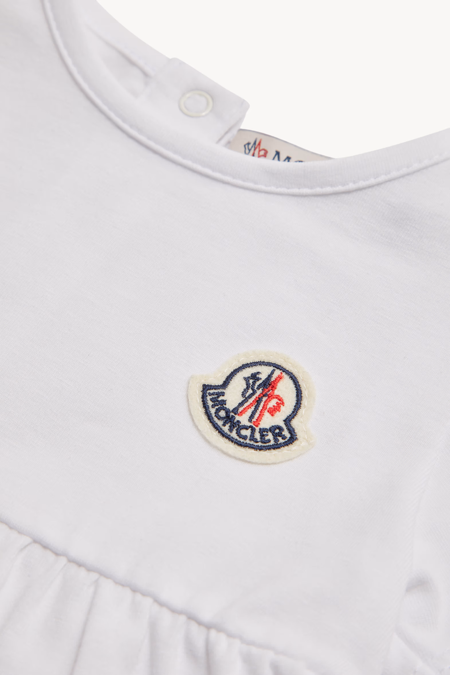 Ruffle-Trimmed Cotton Set Girl White & Pink Moncler 3